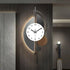 Modern Orbit Metal Wall Clock with LED
